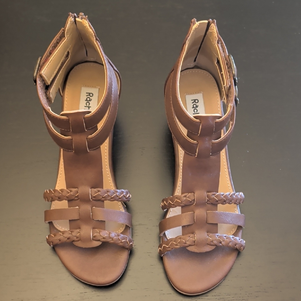 Rachel Shoes Girls Josette Brown Braided Kids Sandals